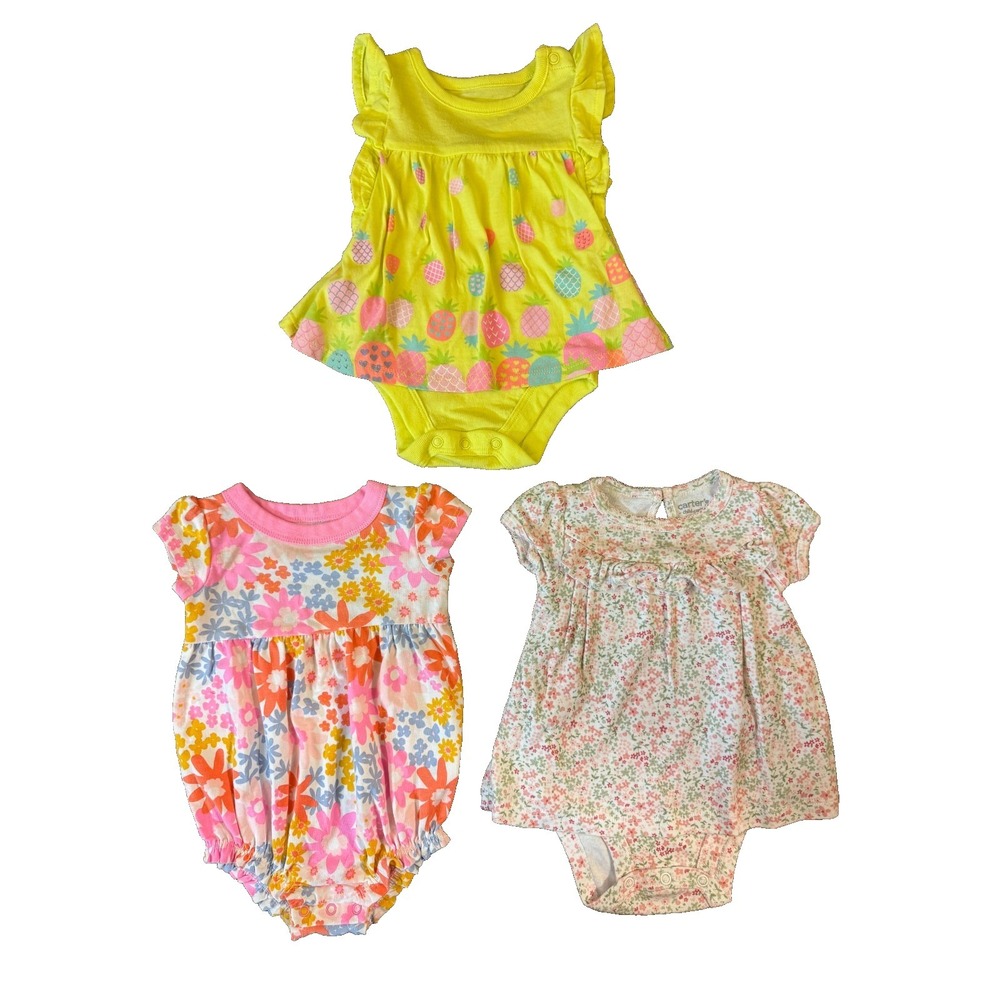 Baby Girl Clothes Lot 0/3 Months Bundle Summer‎ Dresses Rompers Outfits Flowers